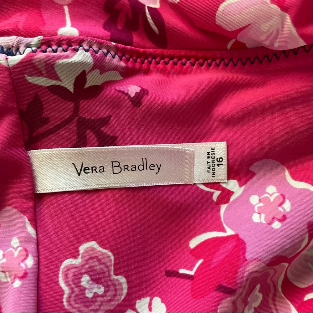 Vera Bradley Reversible One Piece Floral Swimsuit Women’s 16 | XL Blue Pink Boho - Picture 9 of 15